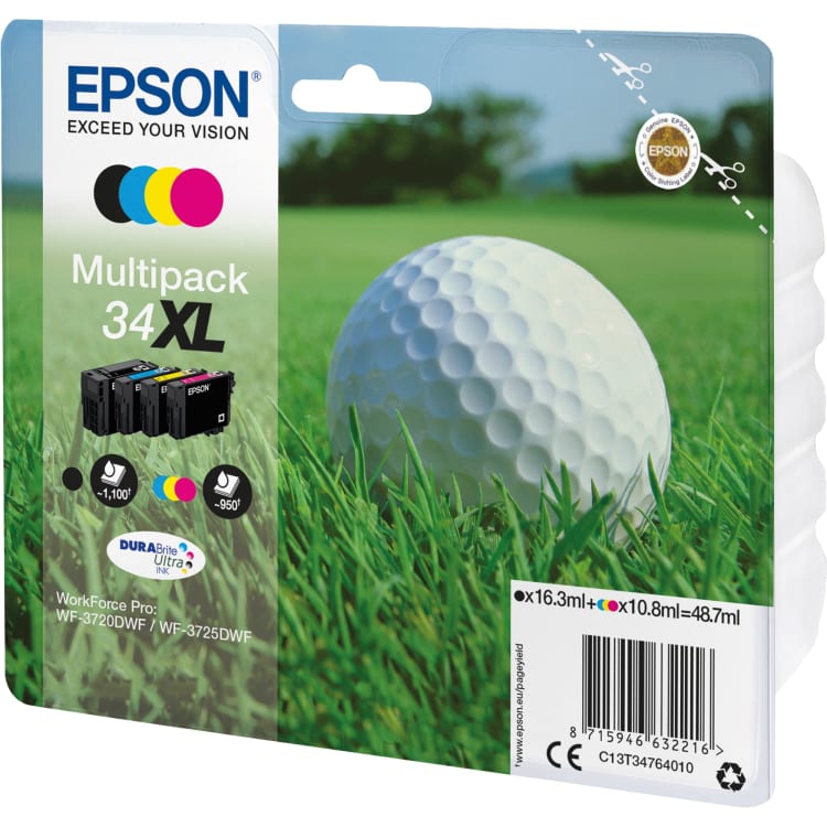 Epson ink cartridge 34XL black/cyan/magenta/yellow 4 pieces