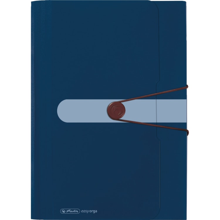 Herlitz expanding file 12 compartments recycled PP dark blue