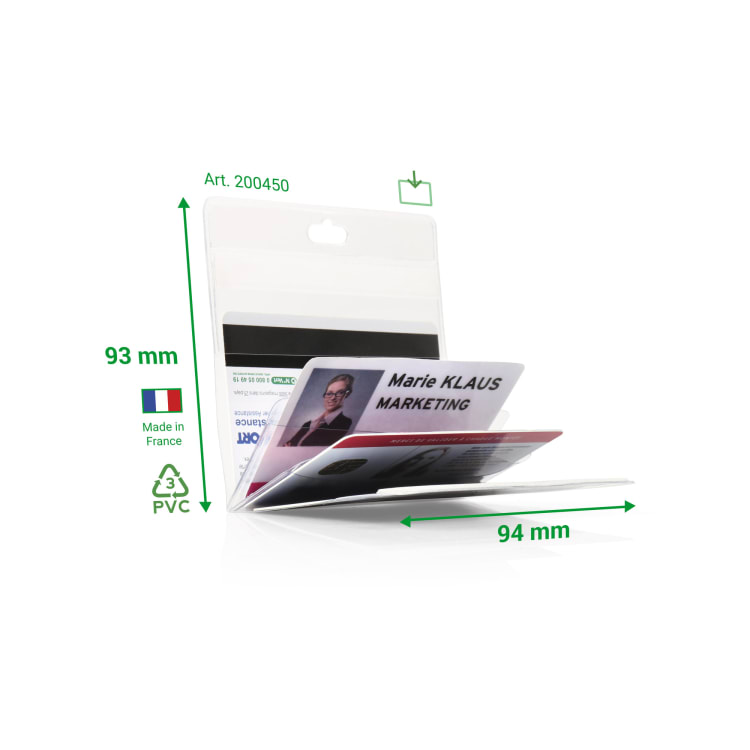 Djois multi-card holder 10 pieces transparent