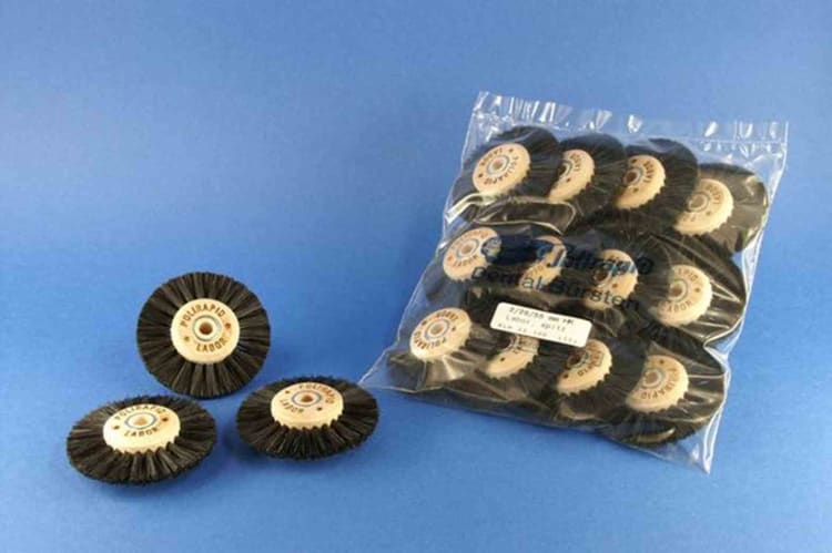 Polirapid Round Brush Laboratory With Wooden Core 2-Row Pointed Ø 28/55 Mm