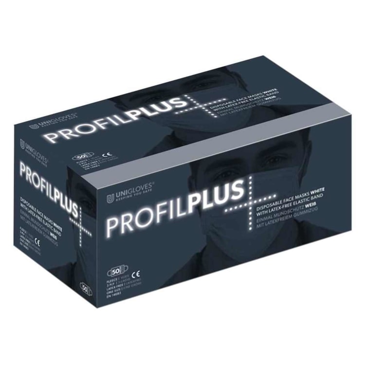 Unigloves PROFIL PLUS OP-face Mask Latex-free White