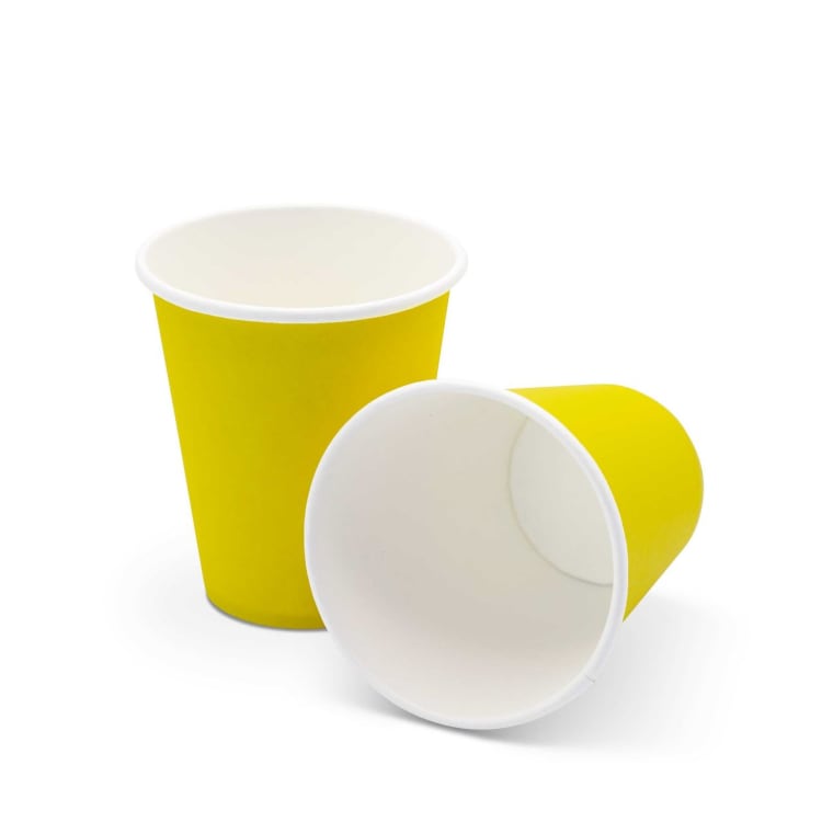 Mundspülbecher Papier 180ml gelb
