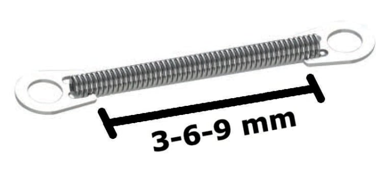 NiTi Extension Spring Eyelets 3mm 150g Light