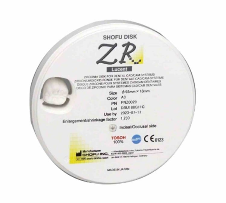 SHOFU Disk ZR Lucent 14mm B1