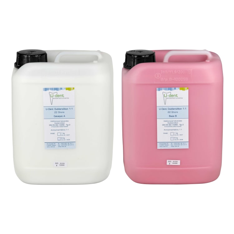 U-Dent duplicating silicone 22 Shore, pack: 1 kg + 1 kg