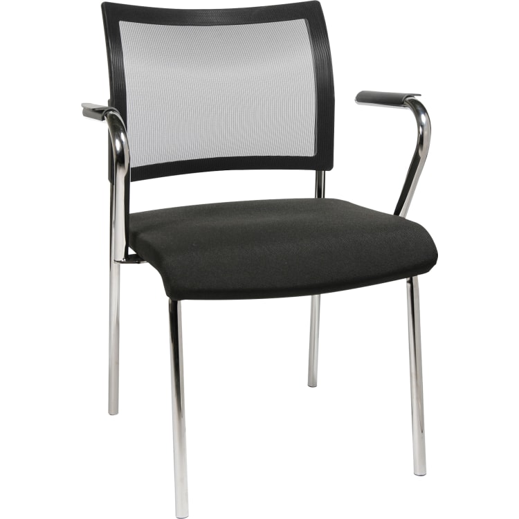 Topstar visitor chair Visit 10 4-leg with armrests black