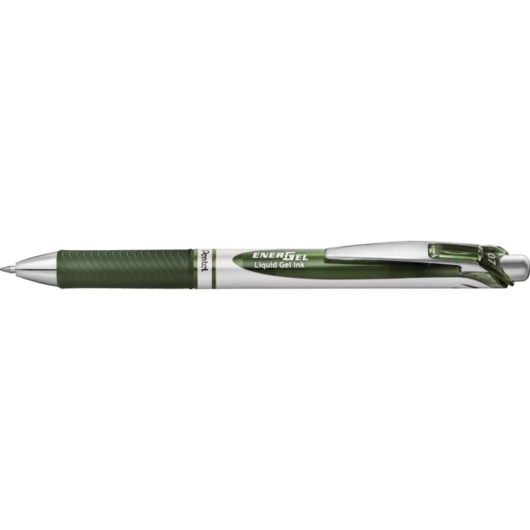 Pentel gel pen EnerGel 0.35 mm retractable olive green