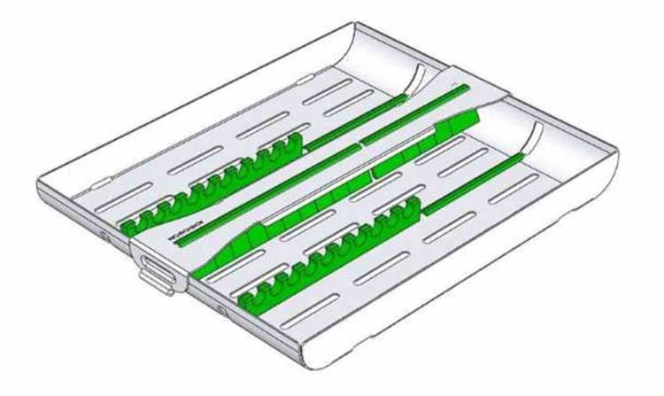 Nichrominox ERGO-CLIP 15 Instrumenten-Cassette Green