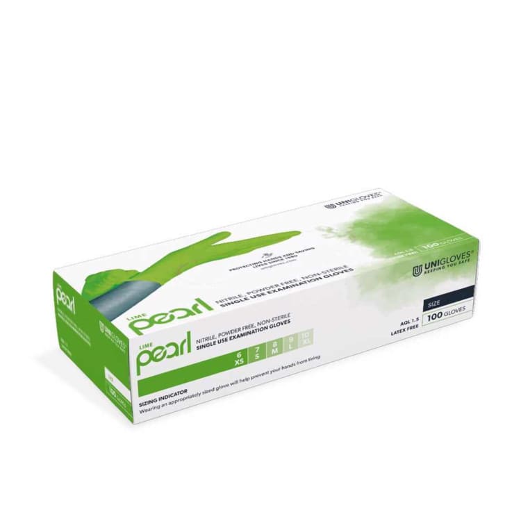 Unigloves LIME Pearl Nitril XS 100St Box