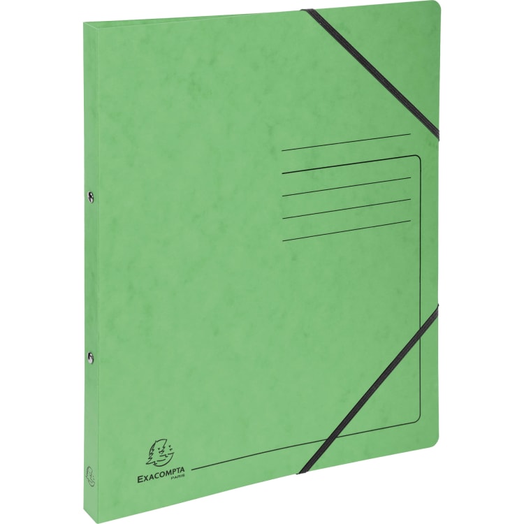 Exacompta ring file A4 2 rings cardboard light green