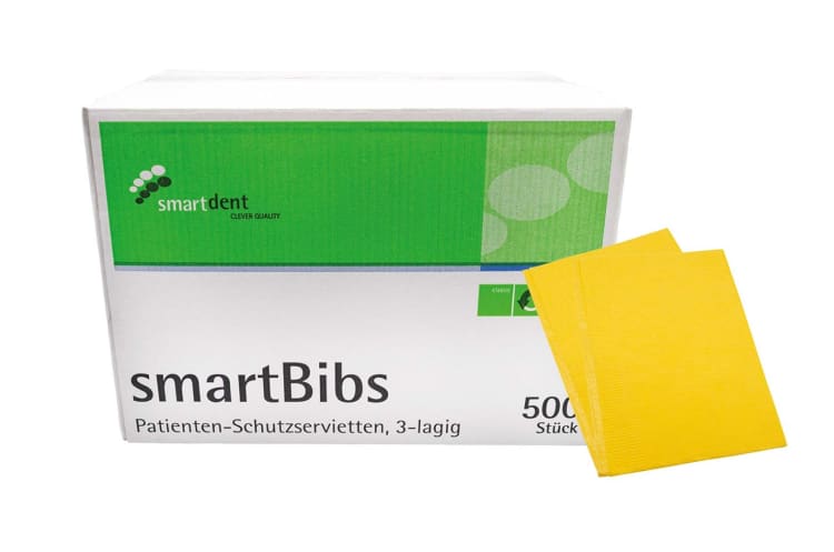 Smartdent SmartBibs Patient Napkins Yellow