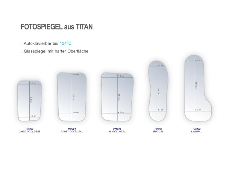 Fotospiegel Spiegel aus Titan in PM005 XL OCCLUSAL