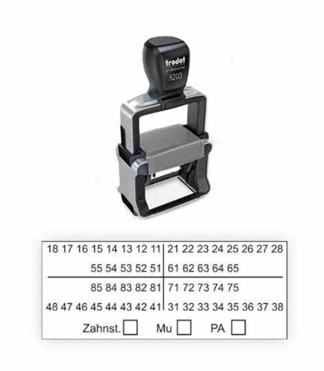 Zahmschemastempel Z01 Profi groß