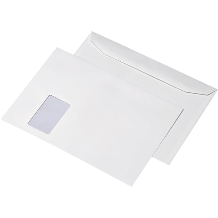 Kuvermatic envelope C4 with window gummed ISK 500 pieces white