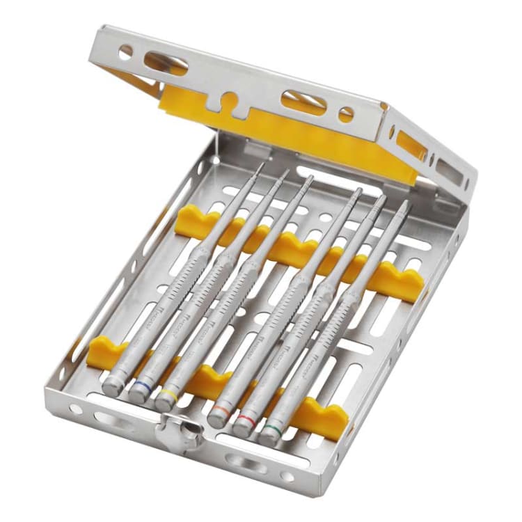 Osteotome, Implant Site Dilators set incl. tray (7-piece)