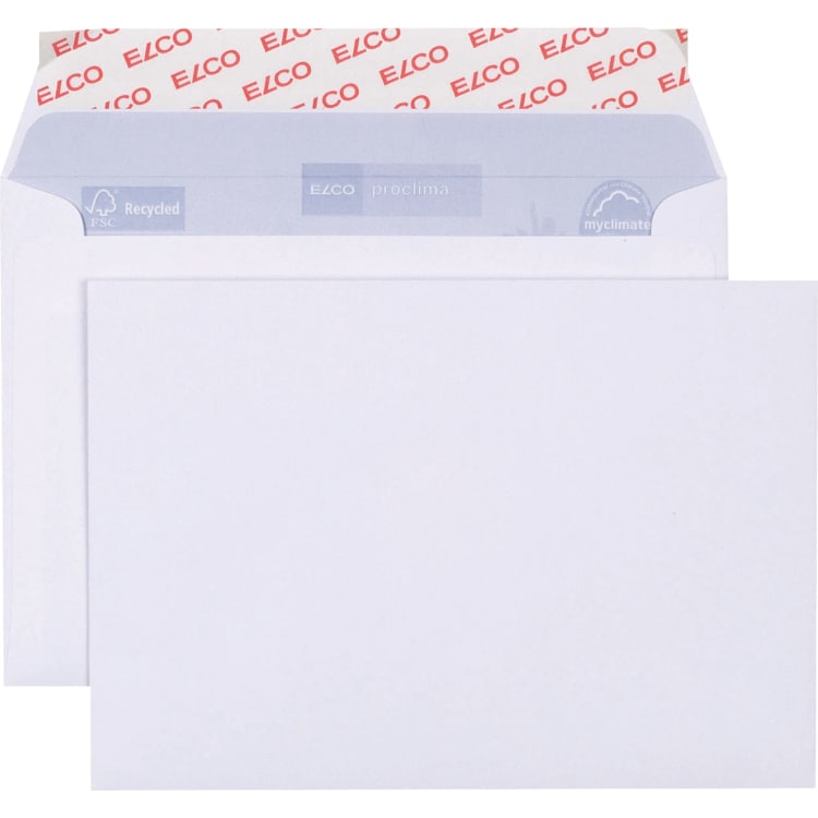 Elco envelope C6 without window peel & seal 500 pieces white