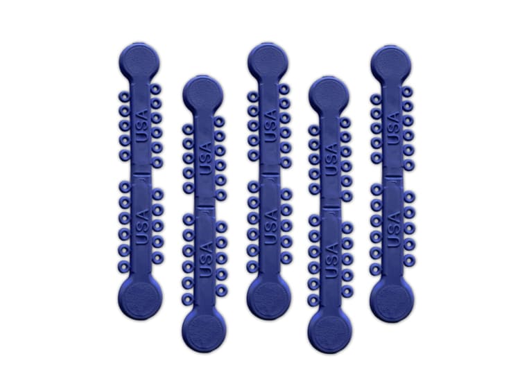 ELASTISCHE LIGATUREN Königsblau, Stick (Inhalt 1000 Stück) Latexfrei