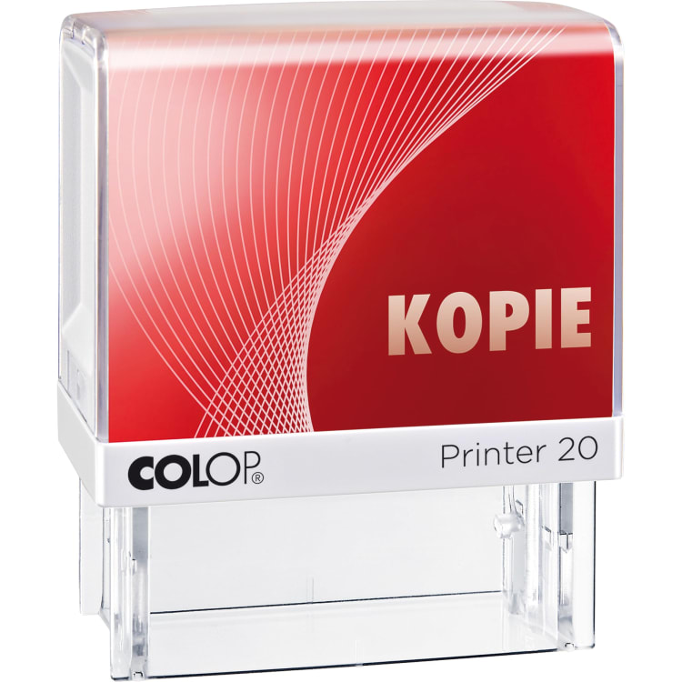 Colop text stamp Printer 20 KOPIE 38 mm plastic red