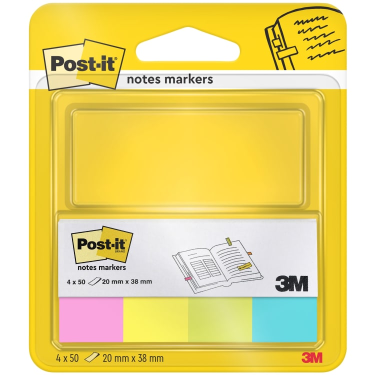 Post-it index tabs Page Marker 20x38 mm 4x50 sheets assorted