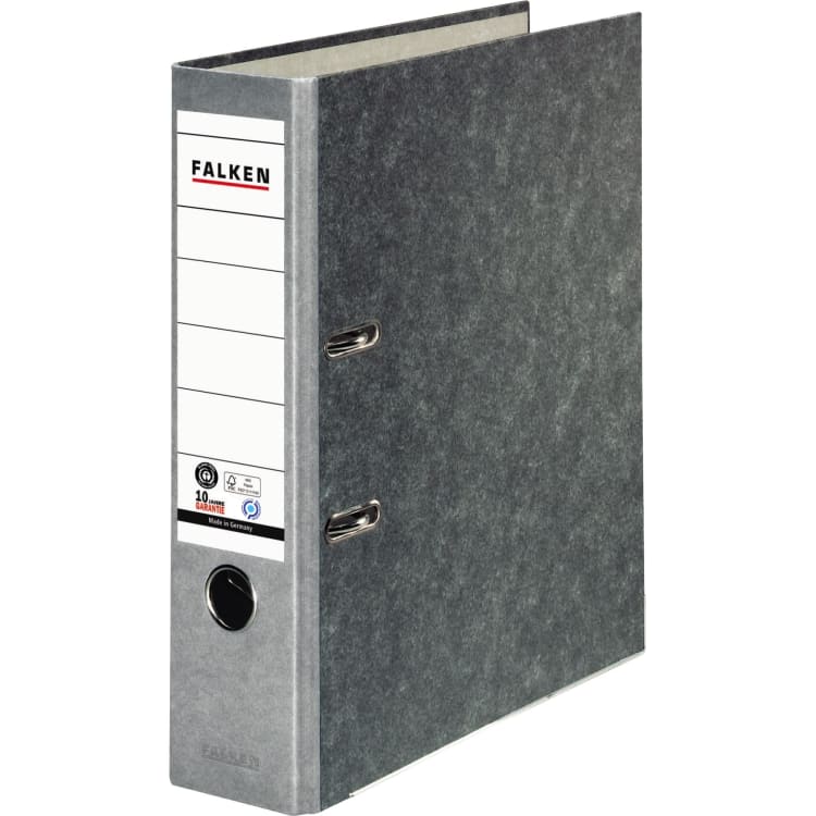 Falken ring binder S80 A4 80 mm recycled board grey