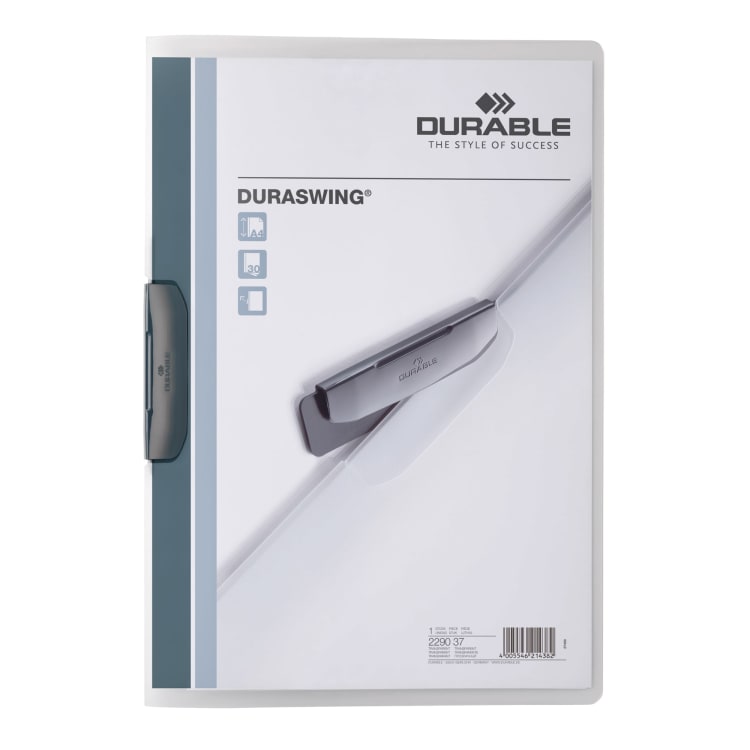 Durable clip folder DURASWING A4 transparent/graphite