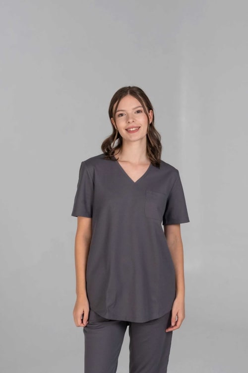 Van Laack Damen Tunic Slim MWW-S19-P Platin S