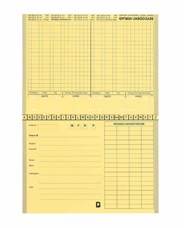 Karteimappe A5/SL o. Heftzunge gelb