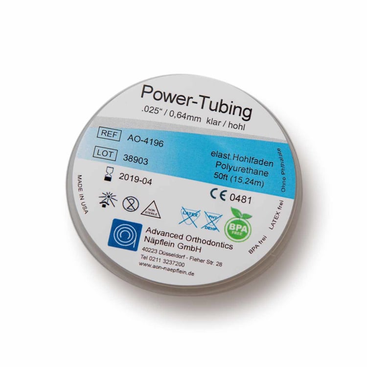 PowerTubing - Elastic Hollow Thread .025" Clear