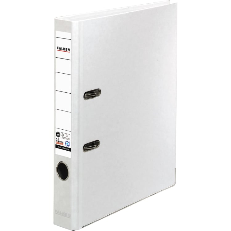 Falken ring binder Recycolor A4 50 mm paper white