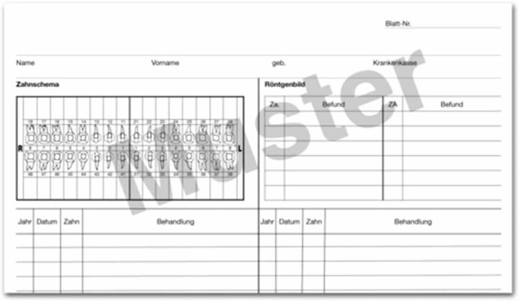 Krankenblatt F weiß kopfgel. 100St