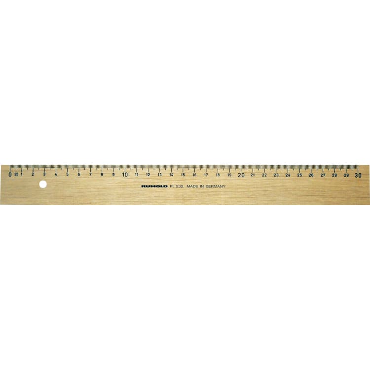Rumold wooden ruler in hornbeam 30 cm natural
