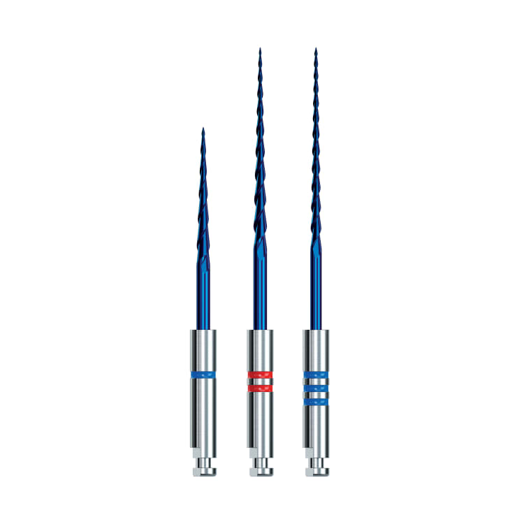Endostar E3 Azure Basic, roterende vijlen, 30/08 (18 mm), 25/06, 30/04, 29 mm, 3 pcs