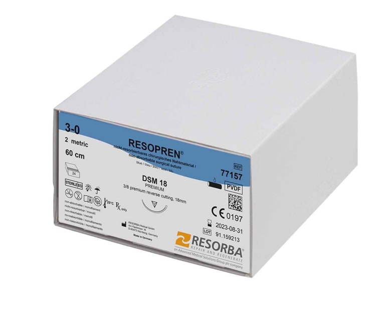 Resopren Monofil blau 5/0 DSM13 3Dtz