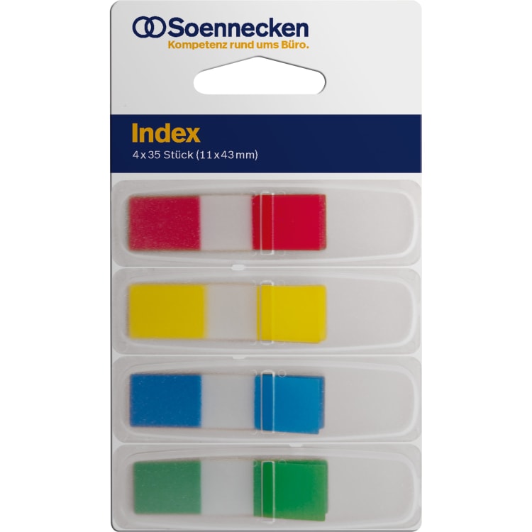 Soennecken Index Mini index tabs 12.5x43 mm 36 pieces