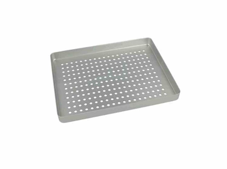 Mini-Tray Boden gelocht silber