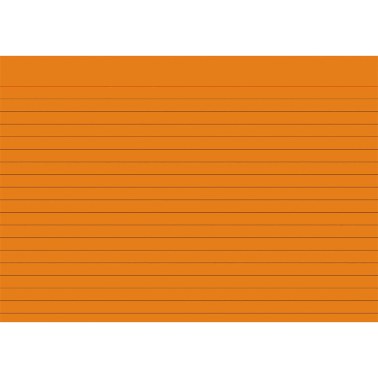 Brunnen index card A5 ruled 100 pieces orange