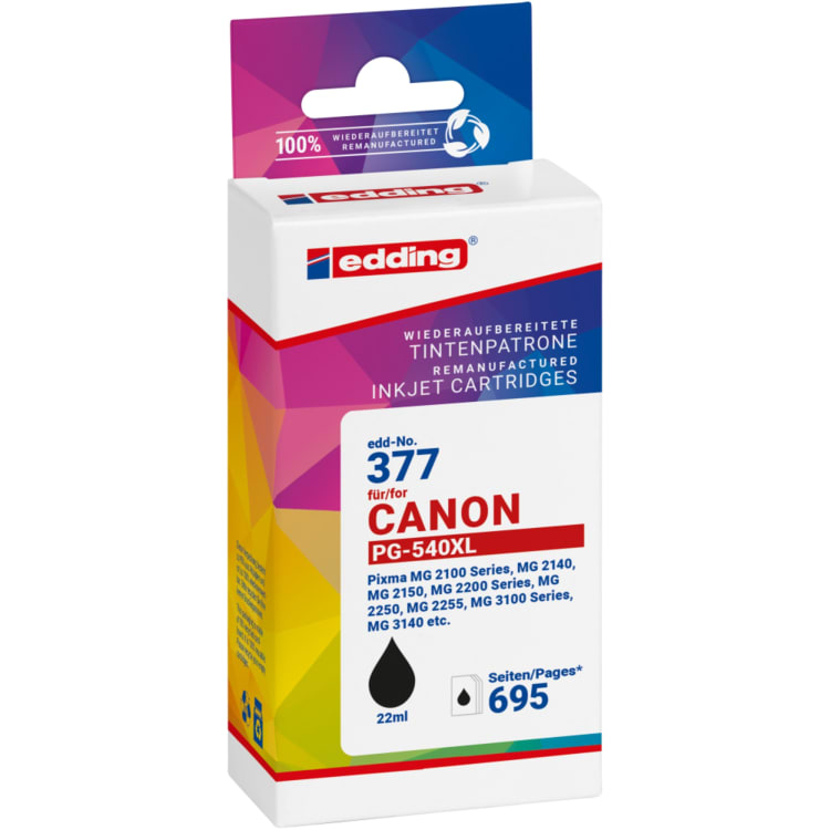 edding ink cartridge compatible with Canon No.540XL black