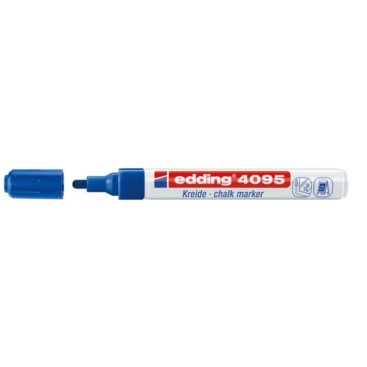 edding chalk marker 4095 2-3 mm bullet tip blue