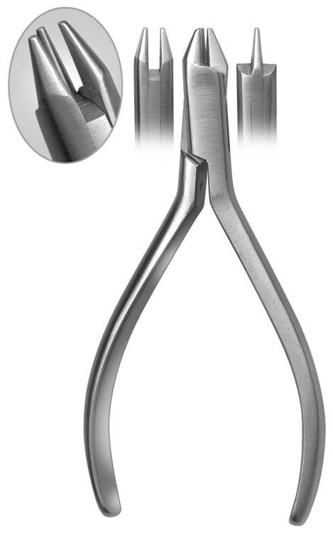 Aderer, wire and clasp bending pliers  125 mm,  max.1,1 mm