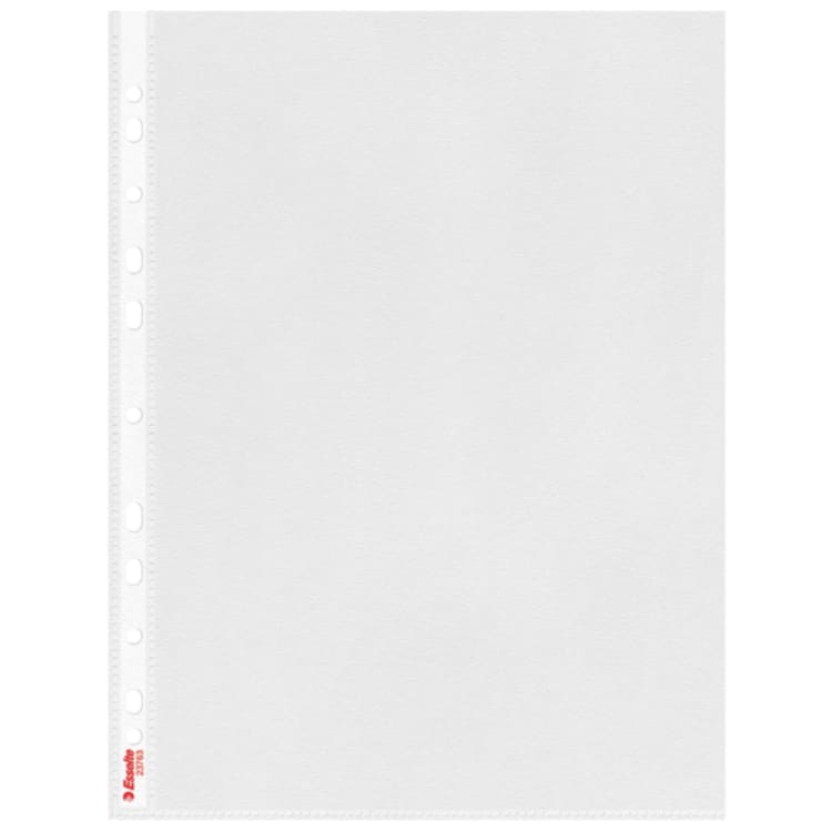Esselte Standard Plus punched pocket A4 100 pieces transparent