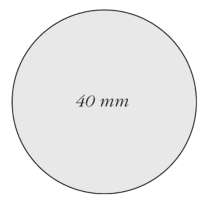 Examination mirror, plane, 40 mm