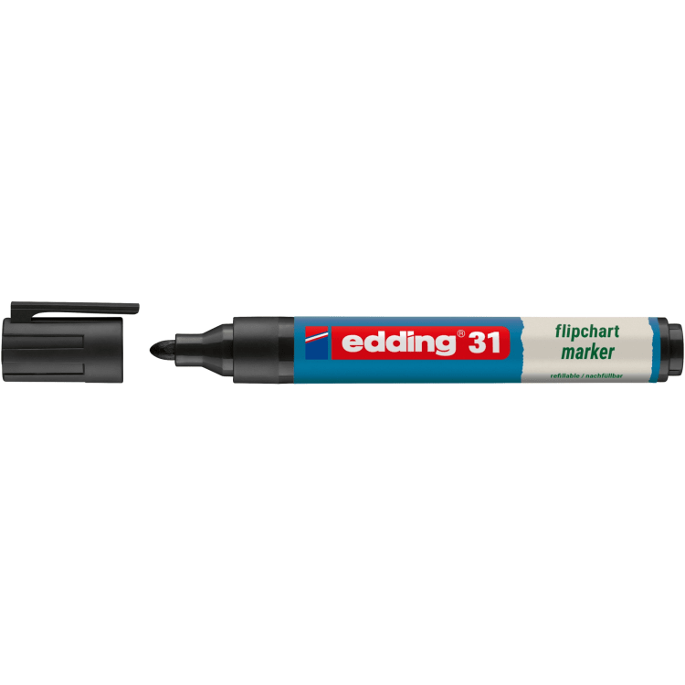 edding flipchart marker 31 EcoLine 1.5-3 mm bullet tip black