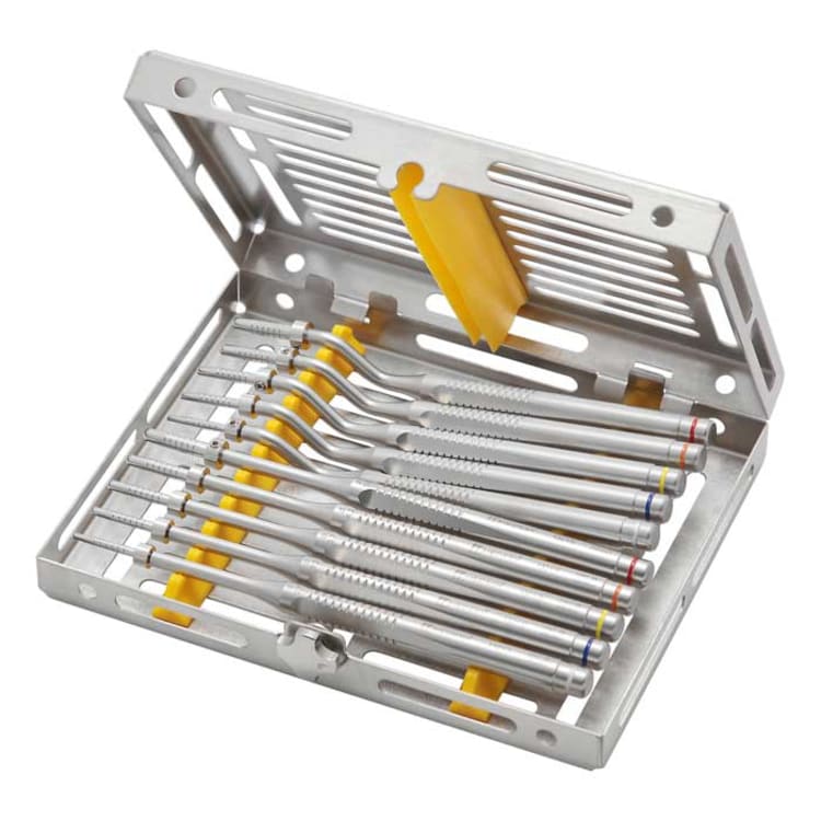 Osteotomes convex set incl. tray (11-piece)