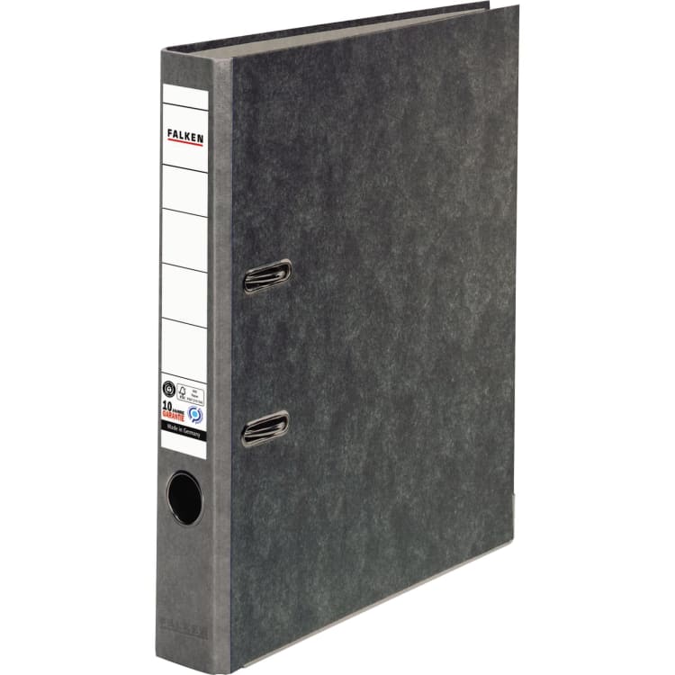 Falken ring binder S50 A4 50 mm recycled board grey
