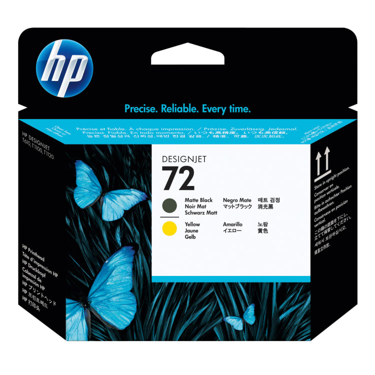 HP Druckkopf 72 matt schwarz/gelb