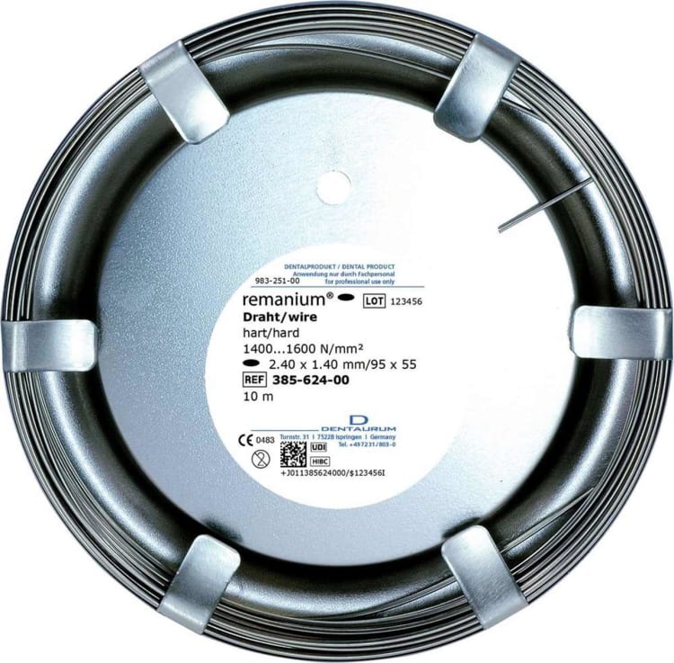 Remanium Draht hart 2,40x1,40mm Rl