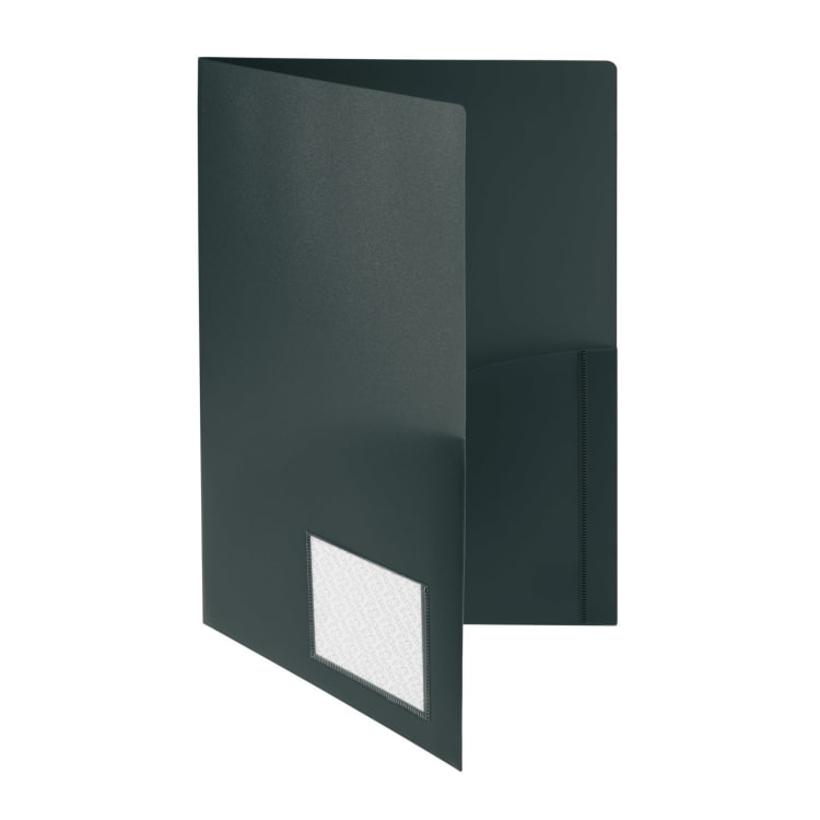 FolderSys brochure folder A4 PP clear pocket black