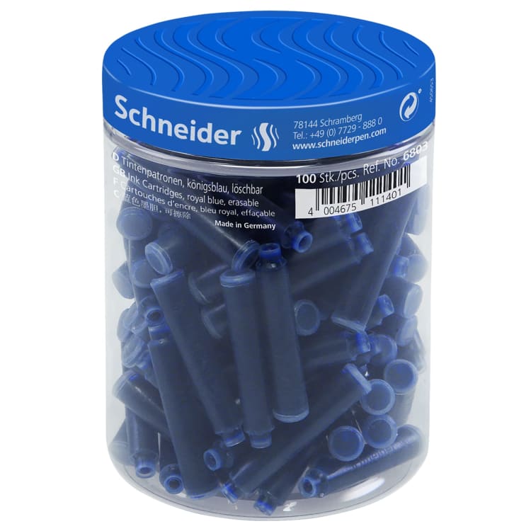 Schneider ink cartridges 100 pieces blue