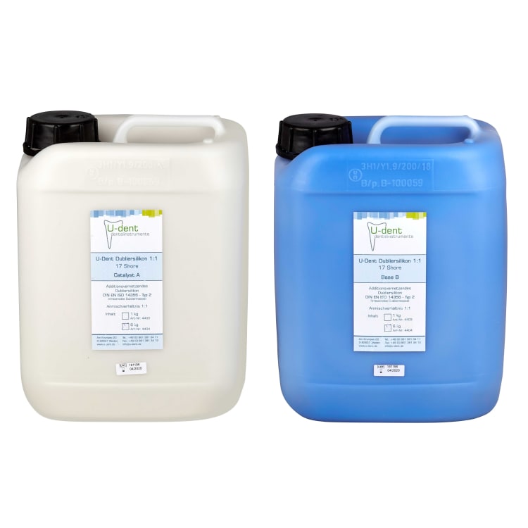 U-Dent duplicating silicone 17 Shore, pack: 1 kg + 1 kg