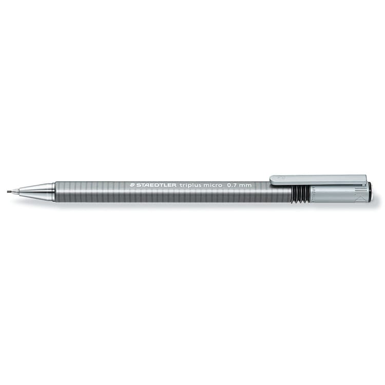 Staedtler mechanical pencil triplus micro 0.7 mm B with eraser grey